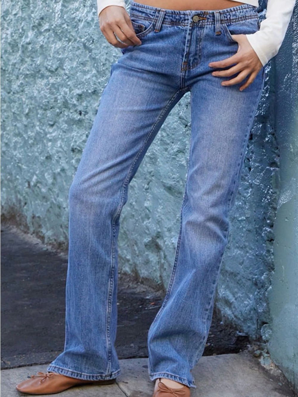 Brandy Melville Low Rise Bootcut Jeans